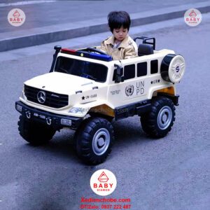 Xe ô tô điện trẻ em Mercedes cảnh sát Police ABM 5688 2 chỗ ngồi, 1-6 tuổi