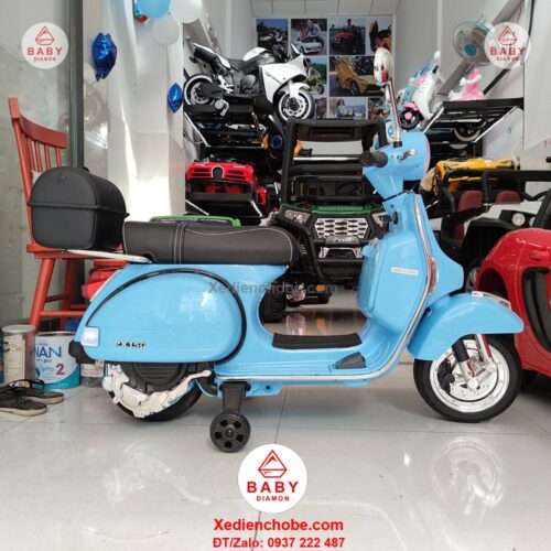 Xe mô tô điện trẻ em Vespa PX 150 bản quyền, 3-7 tuổi