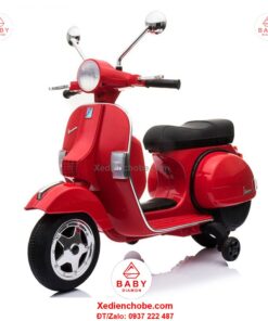Xe mô tô điện trẻ em Vespa PX 150 bản quyền, 3-7 tuổi
