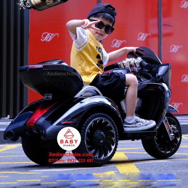 Xe mô tô điện trẻ em cảnh sát KP 1028, 3-6 tuổi