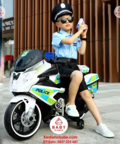 Xe máy điện cho bé cảnh sát 8188 Police siêu đẳng cấp, 3-7 tuổi
