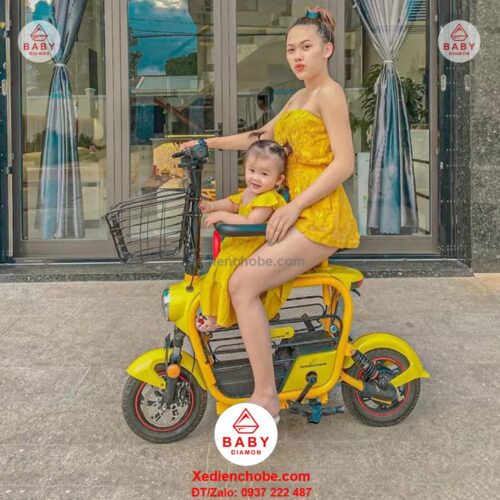 Xe đạp điện cho mẹ và bé Lihaze, 2 yên ghế