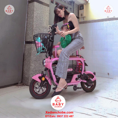 Xe đạp điện cho mẹ và bé Lihaze, 2 yên ghế