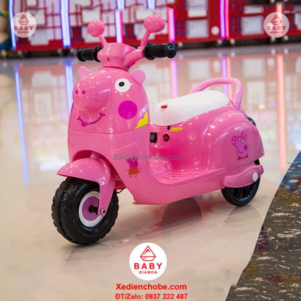 Xe máy điện trẻ em Heo Peppa KL 6588, 2-4 tuổi