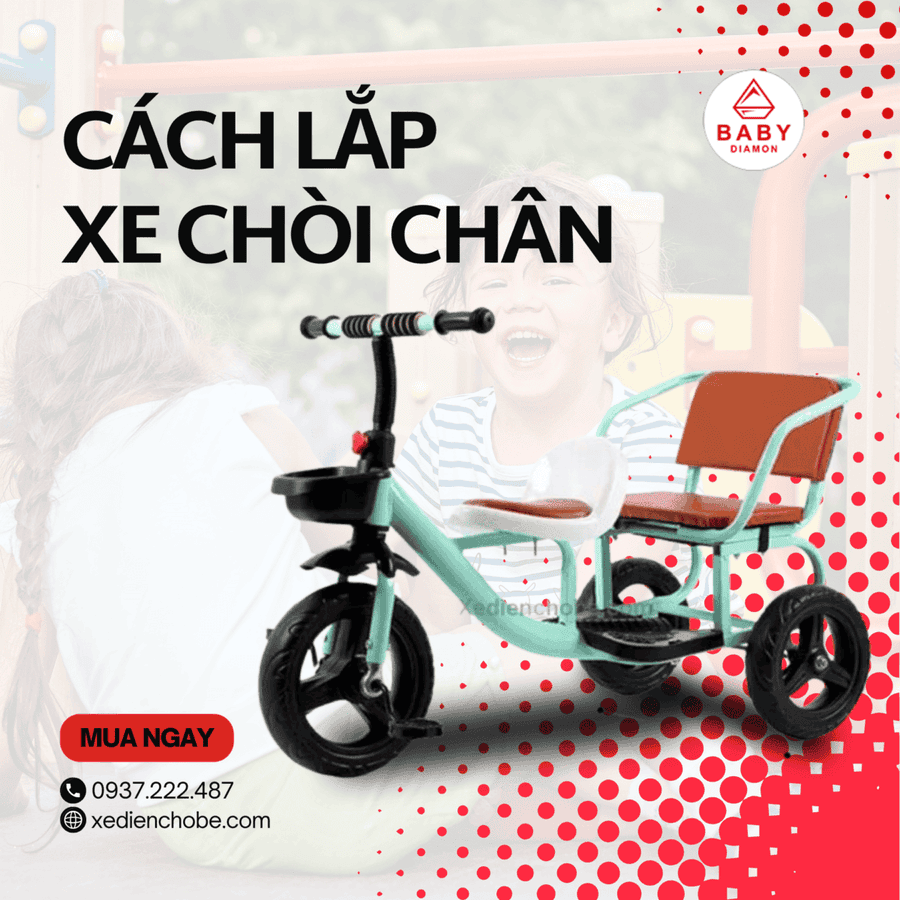 cách lắp xe chòi chân