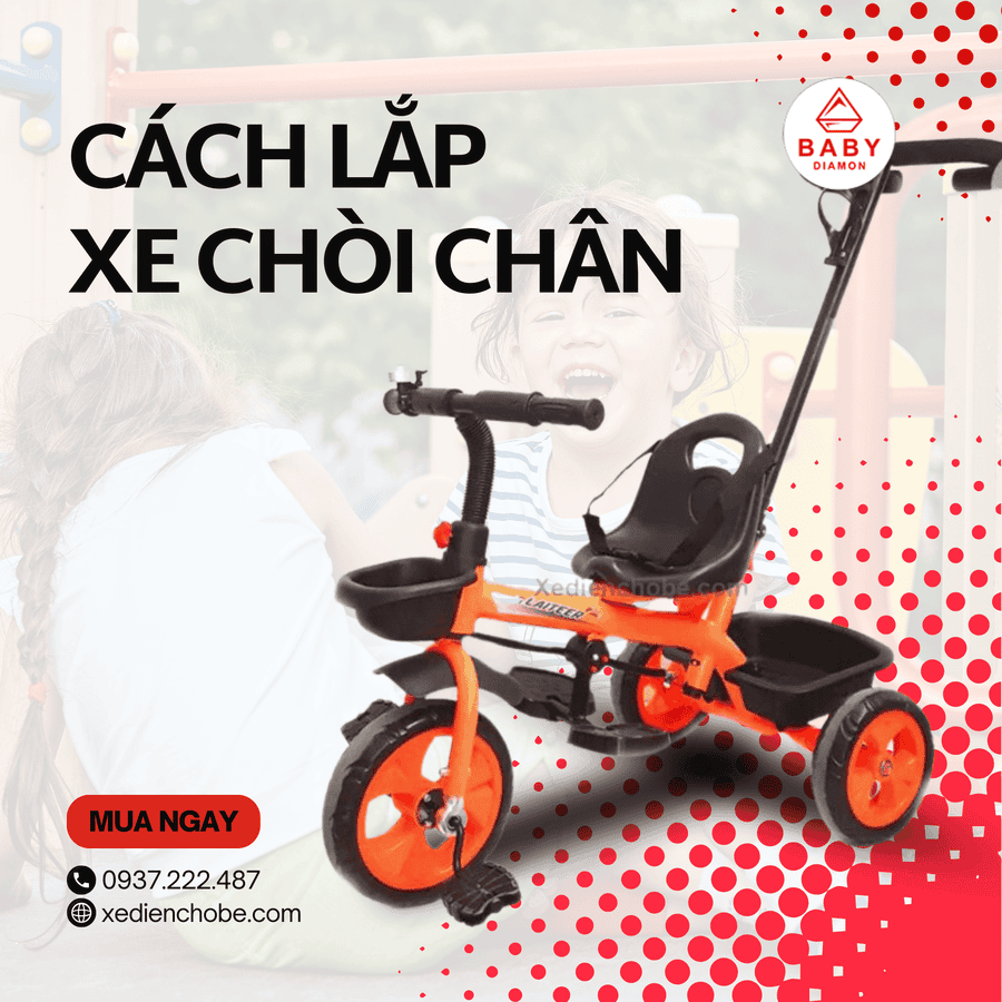 lắp xe đạp chòi chân