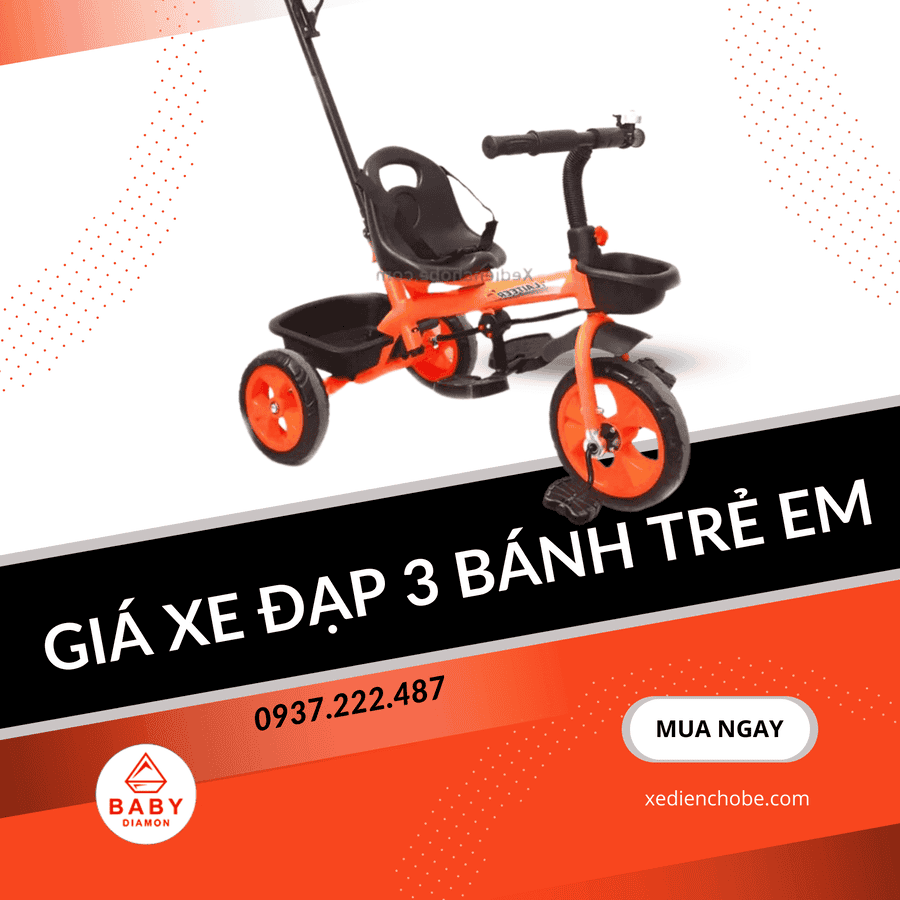 Mẫu xe đạp 3 bánh trẻ em 