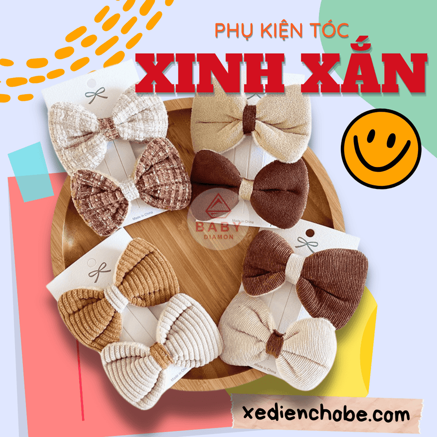 Phụ kiện tóc đa dạng cho trẻ em