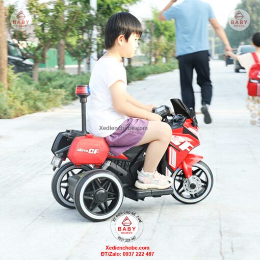 Xe máy điện cho bé cảnh sát Police MNW 5189, 3 bánh, 2-5 tuổi